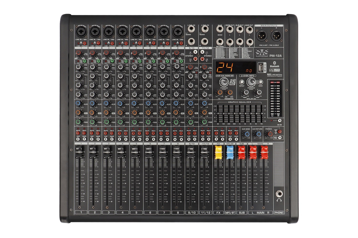 SVS Audiotechnik mixers PM-12A Активный аналоговый микшерный пульт, 12-канальный в Крымске